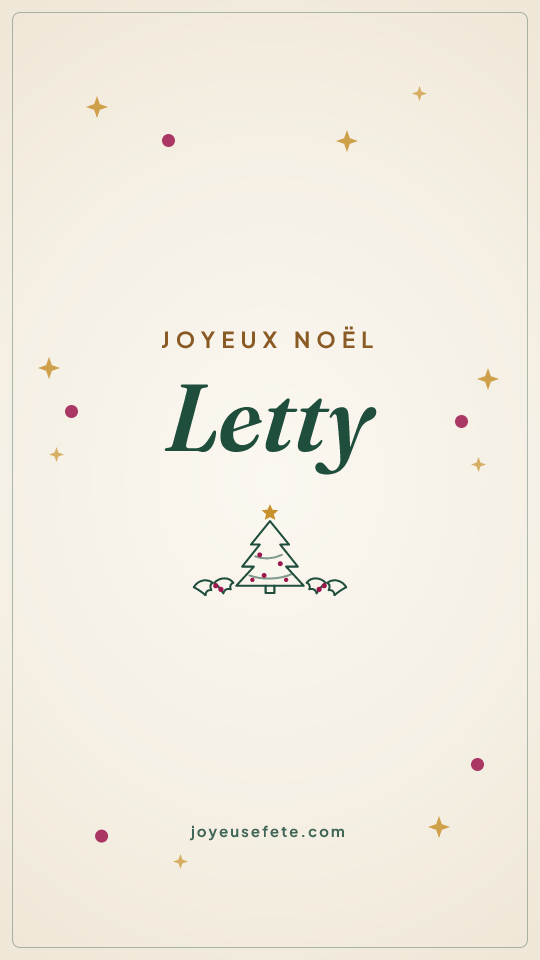 Image « Joyeux Noël Letty » au format story