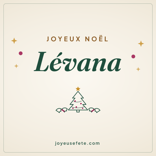 Image carrée « Joyeux Noël Lévana » pour WhatsApp