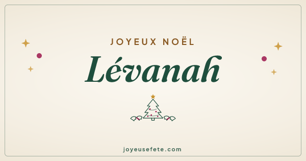Image « Joyeux Noël Lévanah » au format large