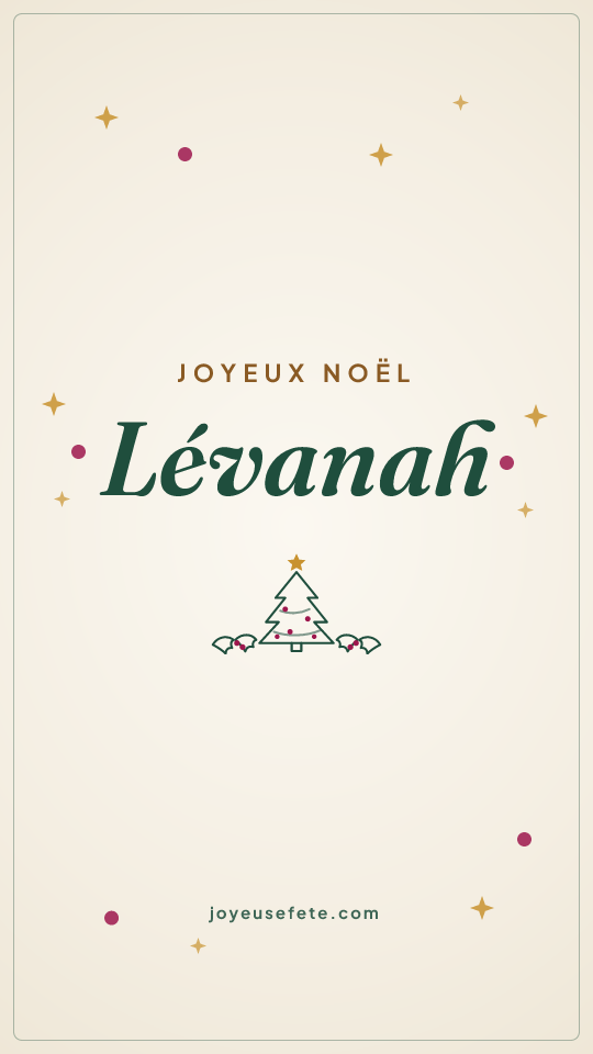 Image « Joyeux Noël Lévanah » au format story
