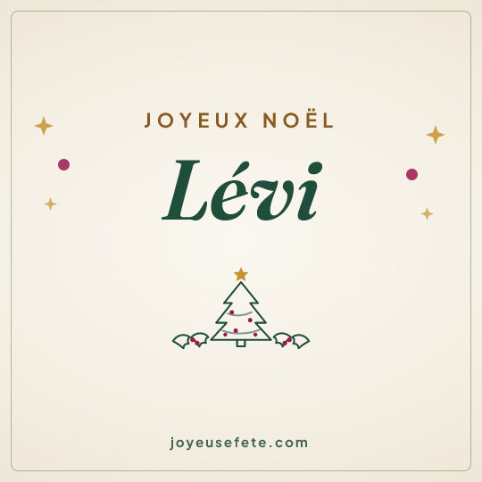 Image carrée « Joyeux Noël Lévi » pour WhatsApp