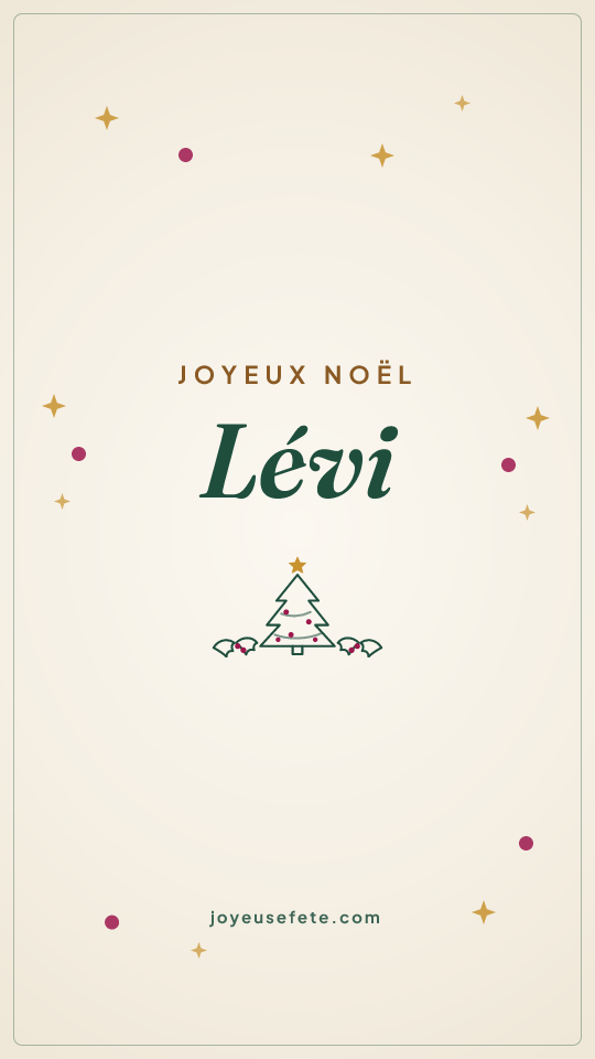 Image « Joyeux Noël Lévi » au format story