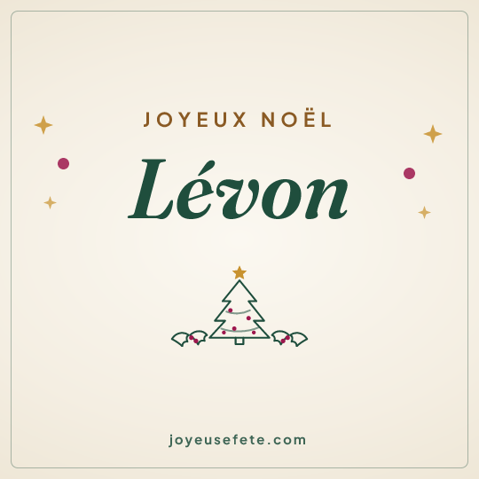Image carrée « Joyeux Noël Lévon » pour WhatsApp