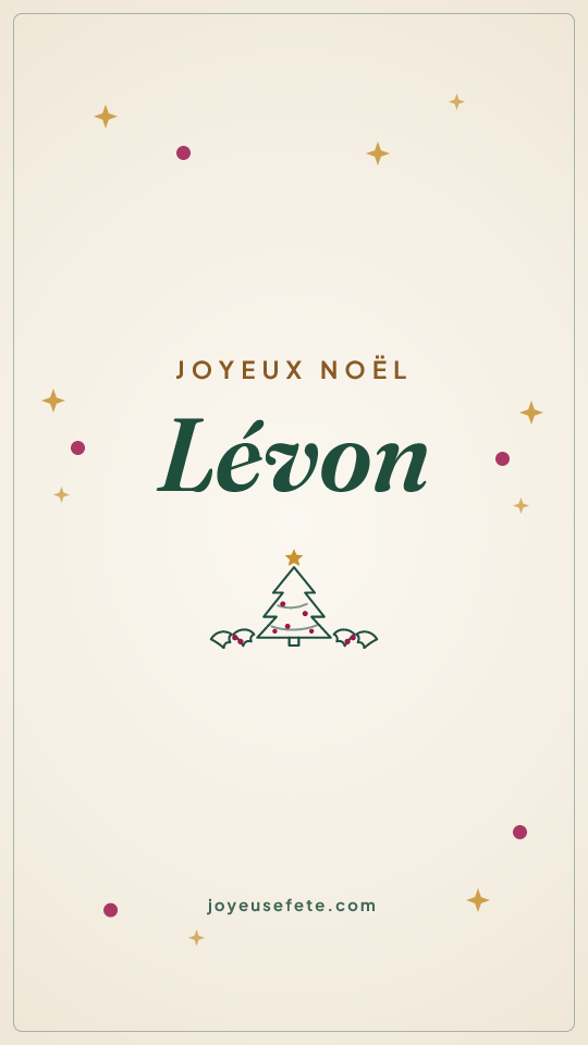 Image « Joyeux Noël Lévon » au format story
