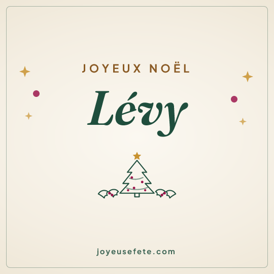 Image carrée « Joyeux Noël Lévy » pour WhatsApp
