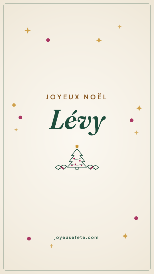 Image « Joyeux Noël Lévy » au format story