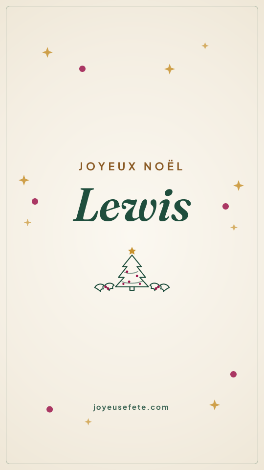 Image « Joyeux Noël Lewis » au format story
