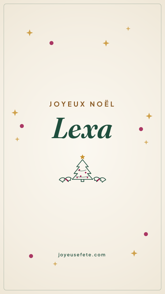 Image « Joyeux Noël Lexa » au format story