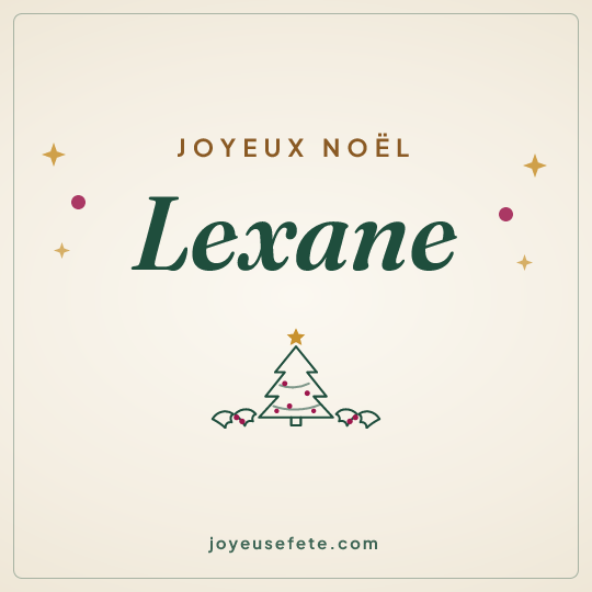 Image carrée « Joyeux Noël Lexane » pour WhatsApp