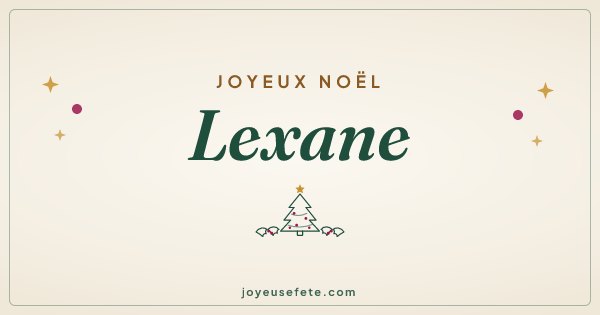 Image « Joyeux Noël Lexane » au format large