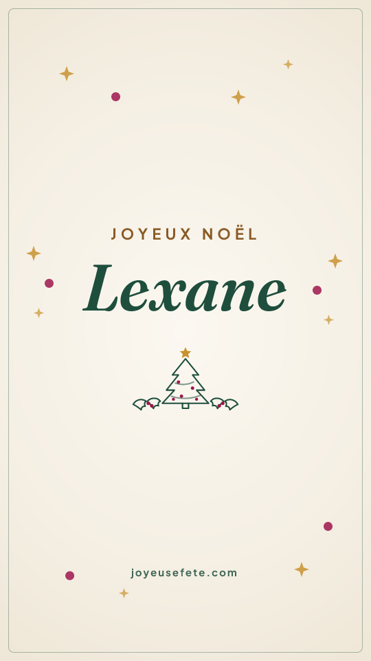 Image « Joyeux Noël Lexane » au format story