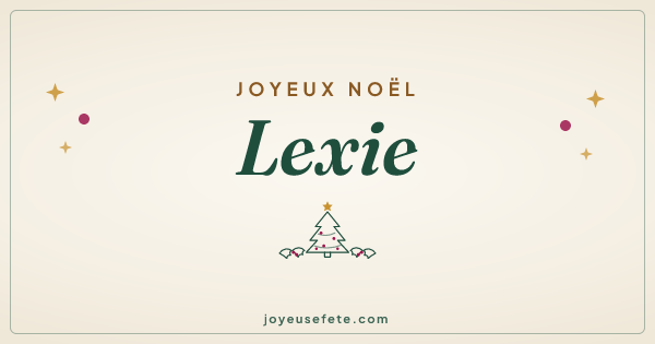 Image « Joyeux Noël Lexie » au format large
