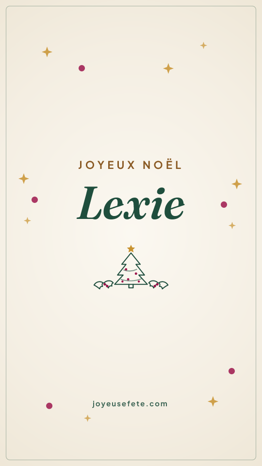 Image « Joyeux Noël Lexie » au format story