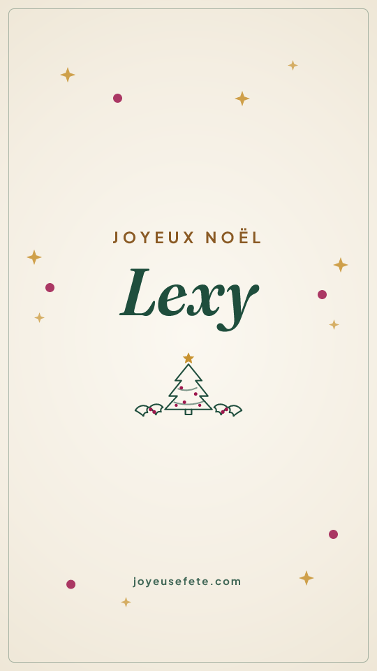 Image « Joyeux Noël Lexy » au format story