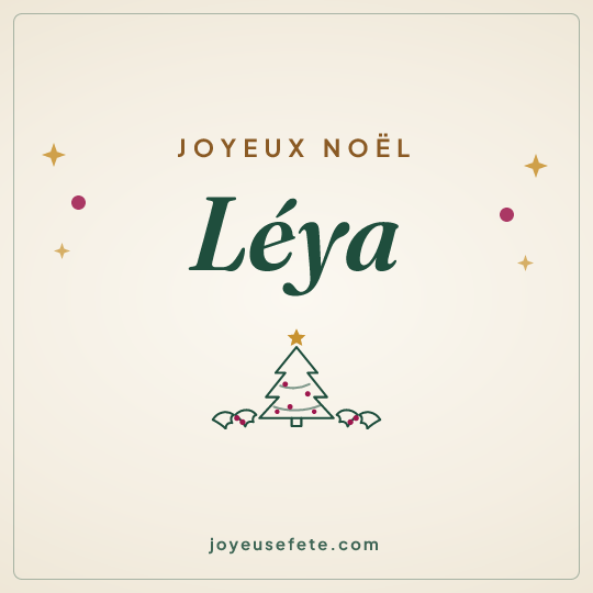 Image carrée « Joyeux Noël Léya » pour WhatsApp