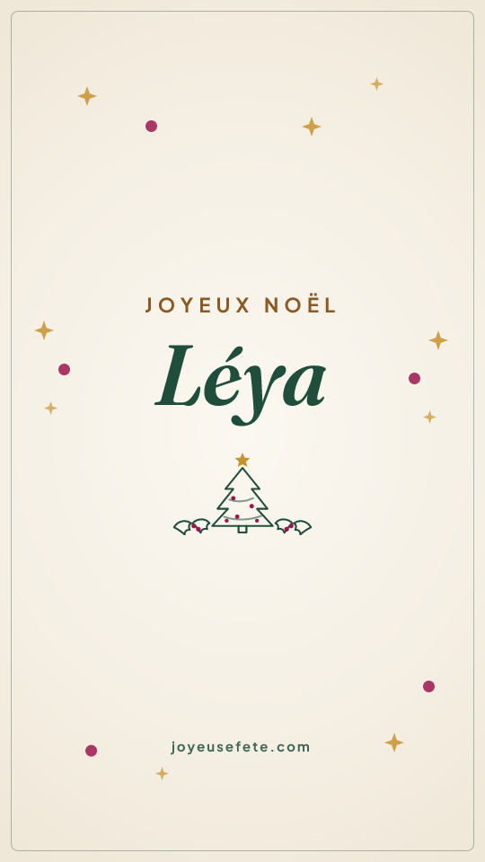 Image « Joyeux Noël Léya » au format story