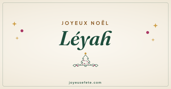 Image « Joyeux Noël Léyah » au format large