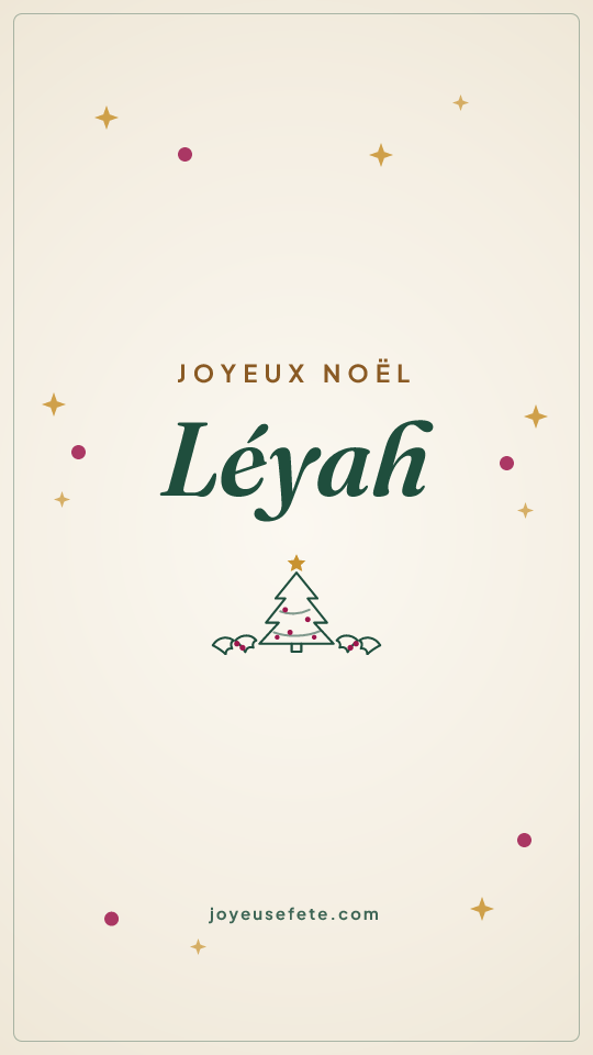 Image « Joyeux Noël Léyah » au format story