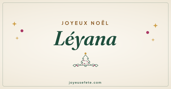 Image « Joyeux Noël Léyana » au format large