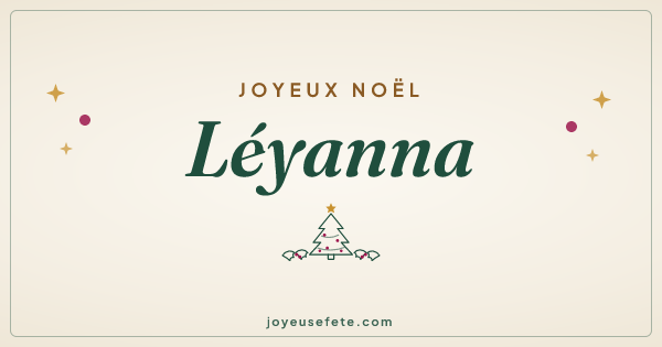 Image « Joyeux Noël Léyanna » au format large