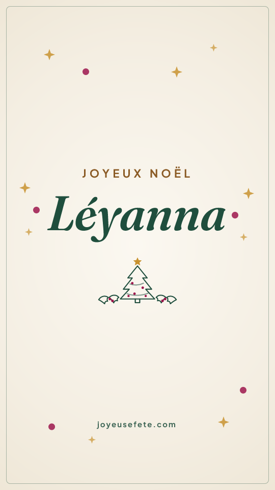Image « Joyeux Noël Léyanna » au format story