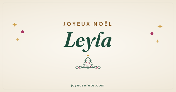 Image « Joyeux Noël Leyla » au format large