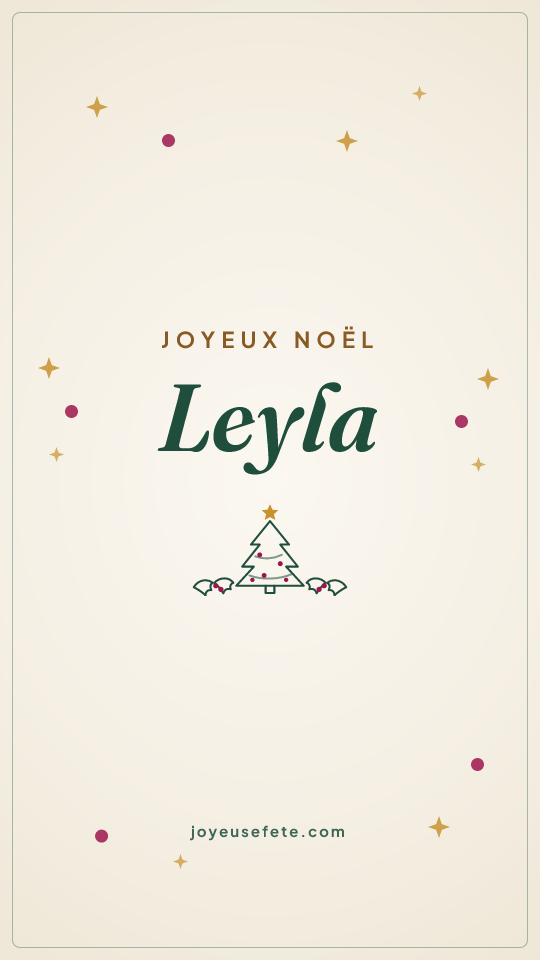 Image « Joyeux Noël Leyla » au format story