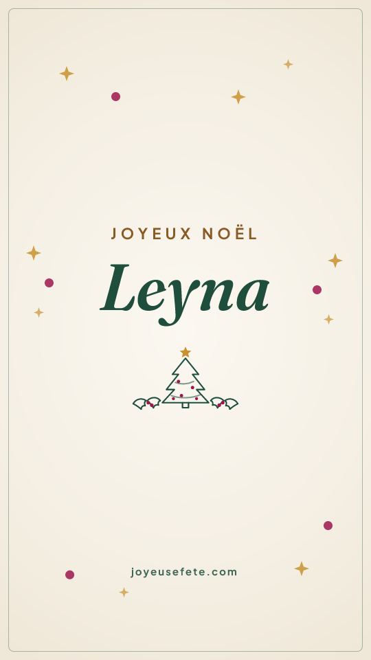 Image « Joyeux Noël Leyna » au format story