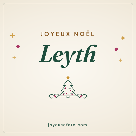 Image carrée « Joyeux Noël Leyth » pour WhatsApp