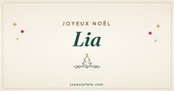 Image « Joyeux Noël Lia » au format large