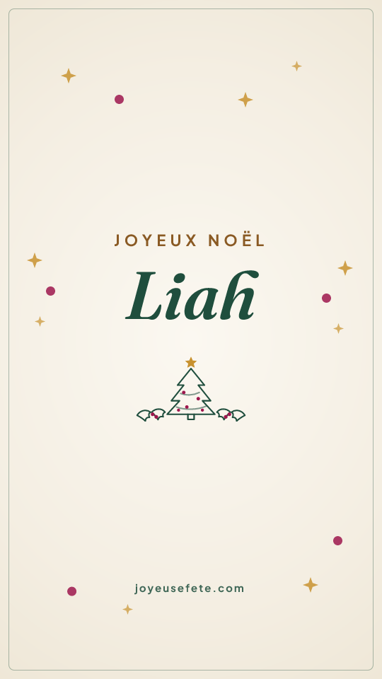 Image « Joyeux Noël Liah » au format story