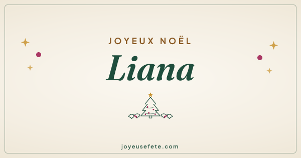Image « Joyeux Noël Liana » au format large