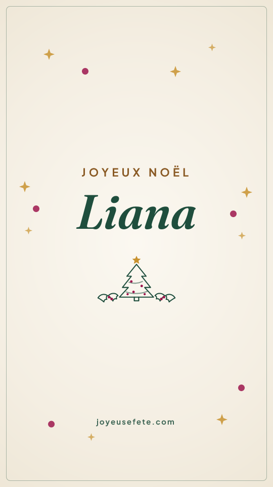 Image « Joyeux Noël Liana » au format story