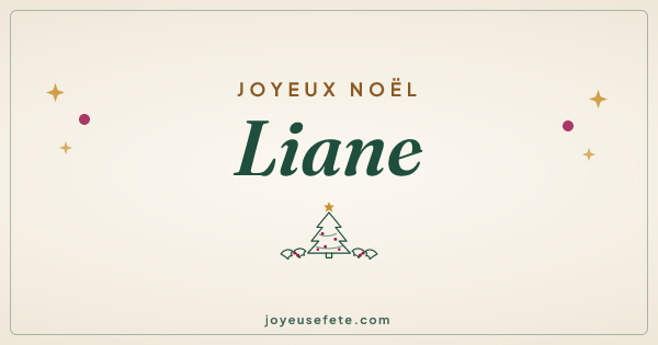 Image « Joyeux Noël Liane » au format large