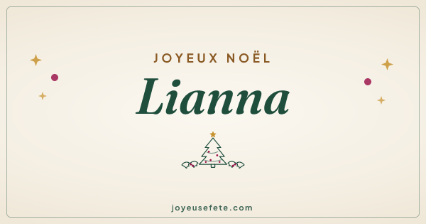 Image « Joyeux Noël Lianna » au format large