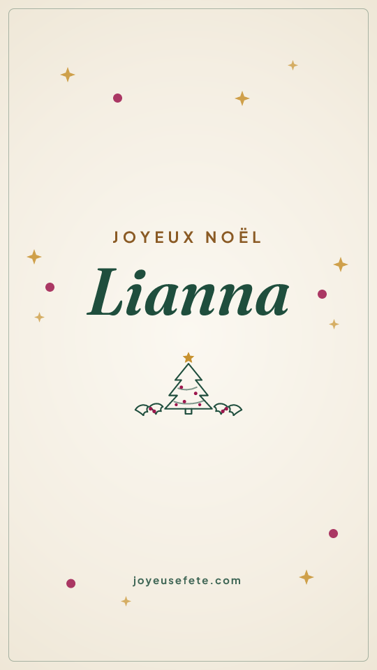 Image « Joyeux Noël Lianna » au format story