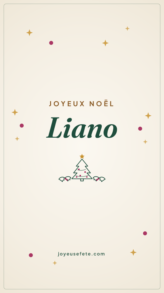 Image « Joyeux Noël Liano » au format story