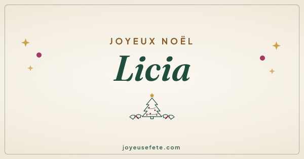 Image « Joyeux Noël Licia » au format large