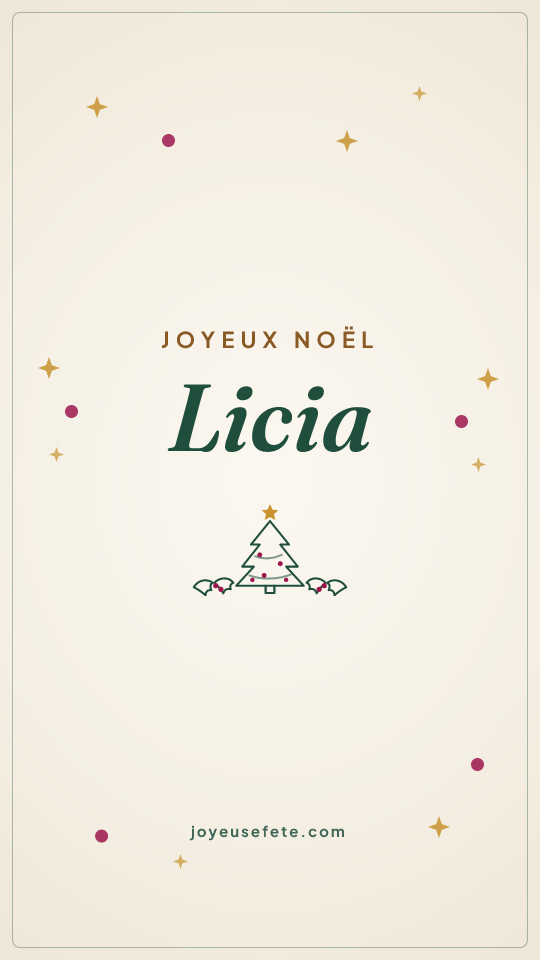 Image « Joyeux Noël Licia » au format story