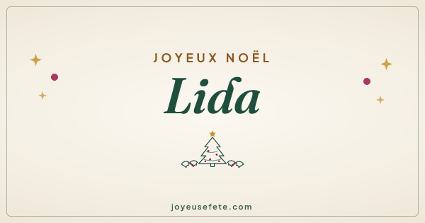 Image « Joyeux Noël Lida » au format large