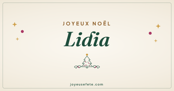 Image « Joyeux Noël Lidia » au format large
