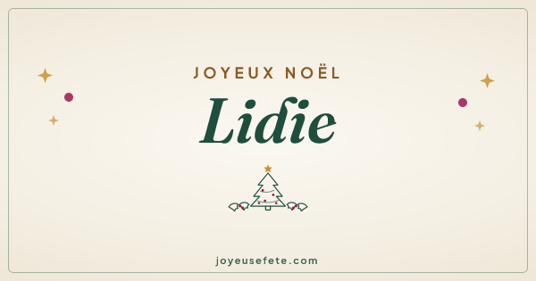 Image « Joyeux Noël Lidie » au format large