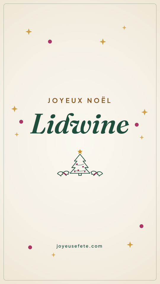 Image « Joyeux Noël Lidwine » au format story