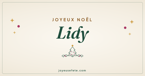 Image « Joyeux Noël Lidy » au format large