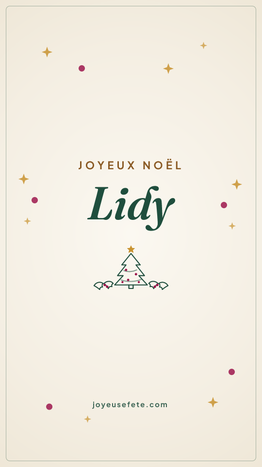 Image « Joyeux Noël Lidy » au format story