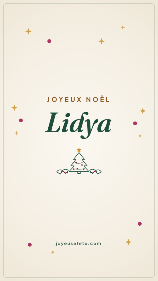 Image « Joyeux Noël Lidya » au format story