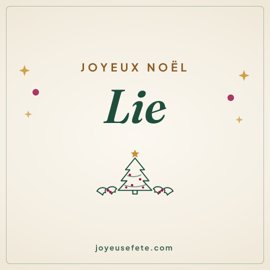 Image carrée « Joyeux Noël Lie » pour WhatsApp
