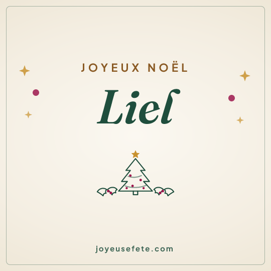 Image carrée « Joyeux Noël Liel » pour WhatsApp