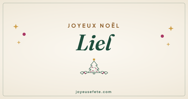 Image « Joyeux Noël Liel » au format large