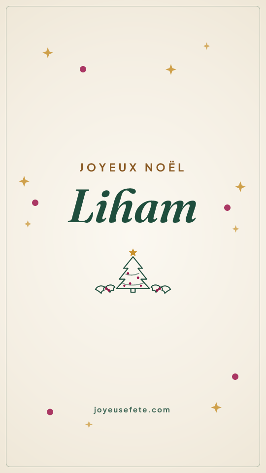 Image « Joyeux Noël Liham » au format story